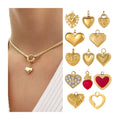 2025 Non Tarnish Carabiners Clip Jewelry Making Large Heart Pendants Carabiner Jewelry Stainless Steel Chain Carabiner Necklace
