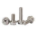 M3 M4 M5 M6 M8 A2-70 304 Stainless Steel Hexagon Head With Serrated Phillips Flange Cap Screw Hex Washer Head Bolt
