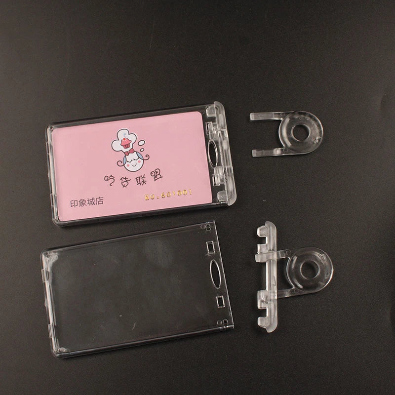 Fast Delivery Transparent Luxury Student Id Hard Plastic Card Holder