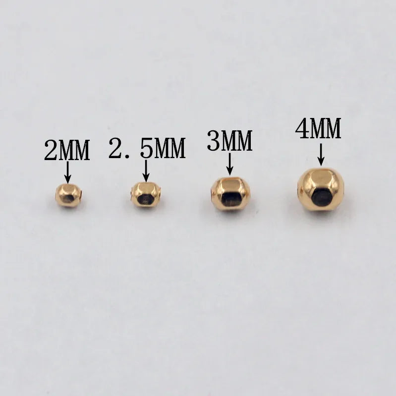 14K Gold Filled Spacer Beads for Jewelry Bracelet Making Components and Crafts