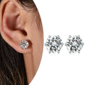 S925 Silver Moissanite Earrings for Women Large Grain Simple Elegant Design with Light Luxury Touch Six-Claw Six-Pointed Star