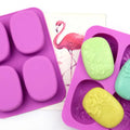 1001 Factory Free Sample 4 Hole Rose Flower Shape Silicone Cake Mold Silicone Candle Molds Soap Making Molds