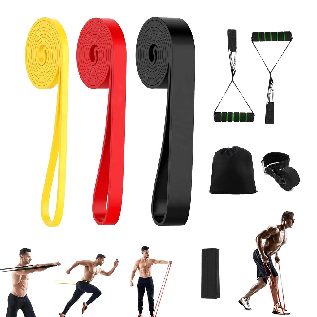Hot Selling Latex Rubber Pull up Assist Resistance Bands 8-115lbs Heavy Duty High Elasticity for Gym Fitness Strength Training