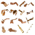 OEM Custom Metal Stamping Copper Brass Silver Electrical Connector Battery Button Contact Parts