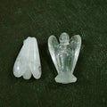 Huiying Hand Carved Natural Clear Quartz Carved Gemstone Angel Stone Statue Figurine Crafts