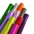 Sparkle Glossy Shiny PU Holographic Synthetic Leather Cotton Backing for Making Ladies Bag/hairbows/Mat