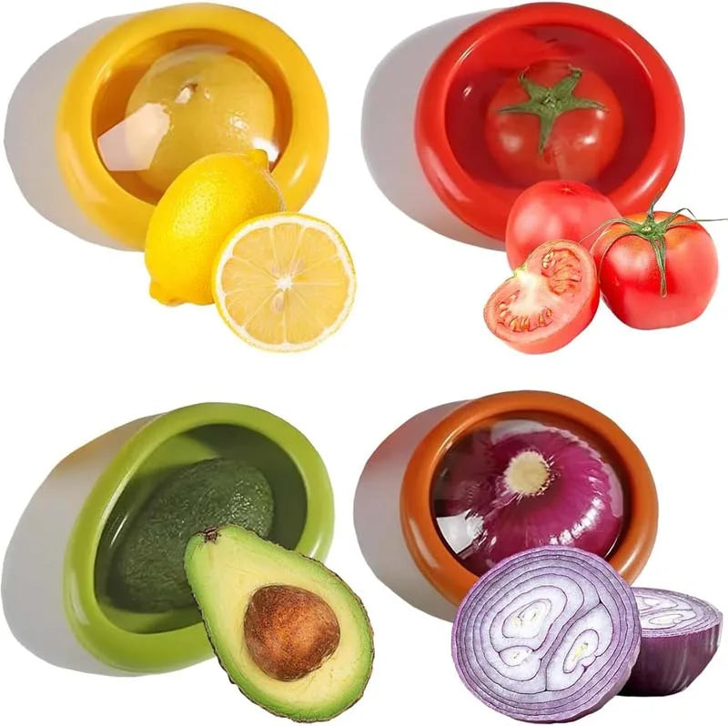 Hotselling Avocado Saver and Tomato Holder 4pcs Reusable Holder Food Storage Containers for Fridge