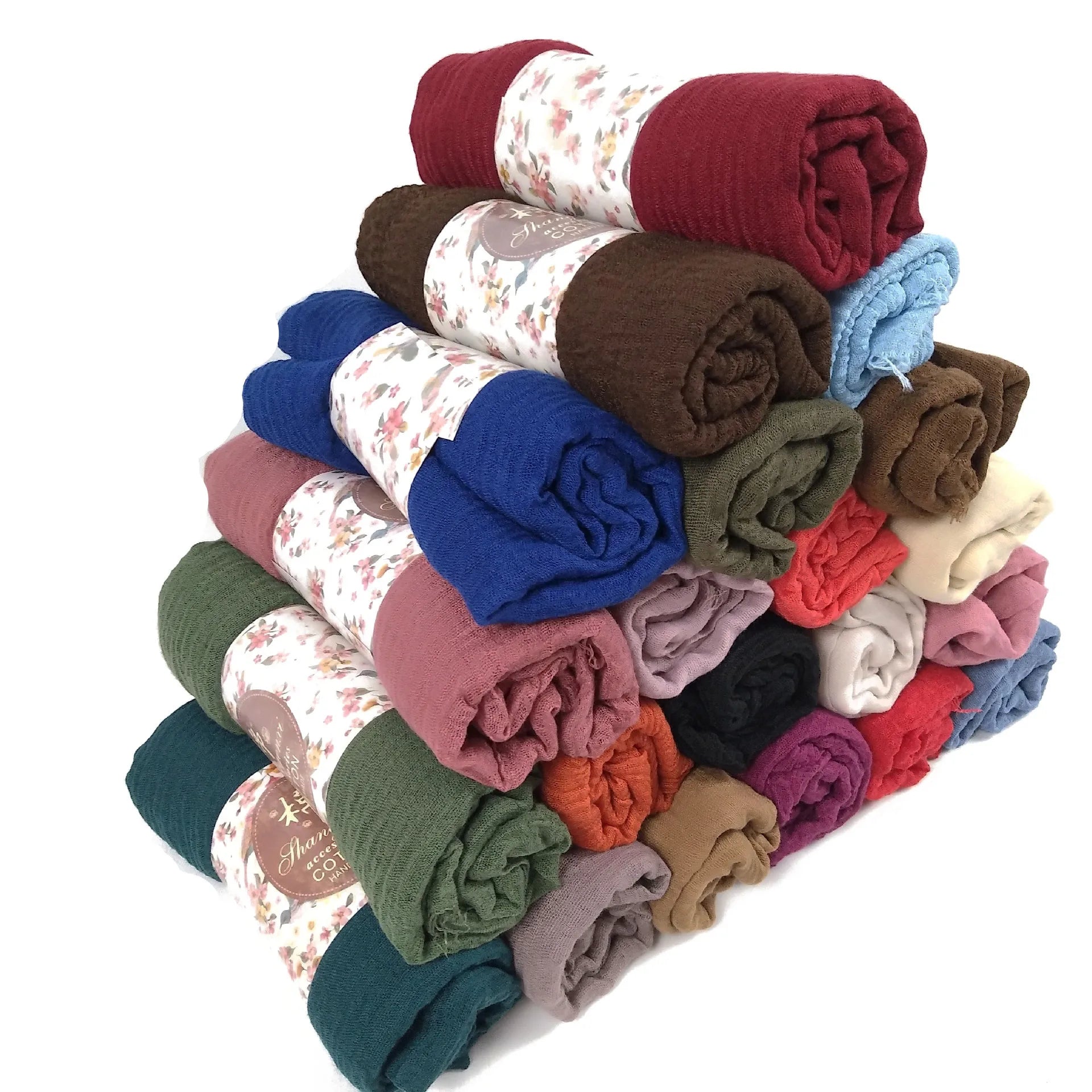 Muslim Women Solid Fashion Shawl Muslima Hijab Islamic Wrap Linen Cotton Adult Long Scarf 70*175 cm Wholesale Ladies Arab Hijab