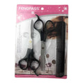 Professional Salon Barber Stainless Steel Serrated Hair Cutting Scissors Set