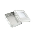 Square Small Metal Universal USB Flash Drive Case Jewelry Rectangular Window Iron Box Hand Spinner Packaging Tin Box