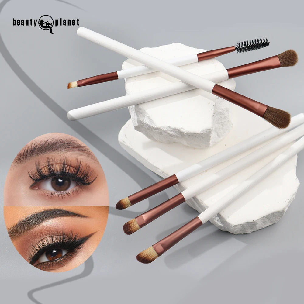 Beauty Planet 6pcs Wooden Handle New Designer Make up Brushes Eye Shadow Wholesale Makeup Brush Set Professional