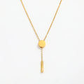 Joolim Stainless Steel High End PVD Gold Plated Dainty Y Necklace Stainless Steel Jewelry