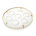 Judaica Passover Pesach Gift Gold Mirrored Style Inspired Lucite Seder Plate