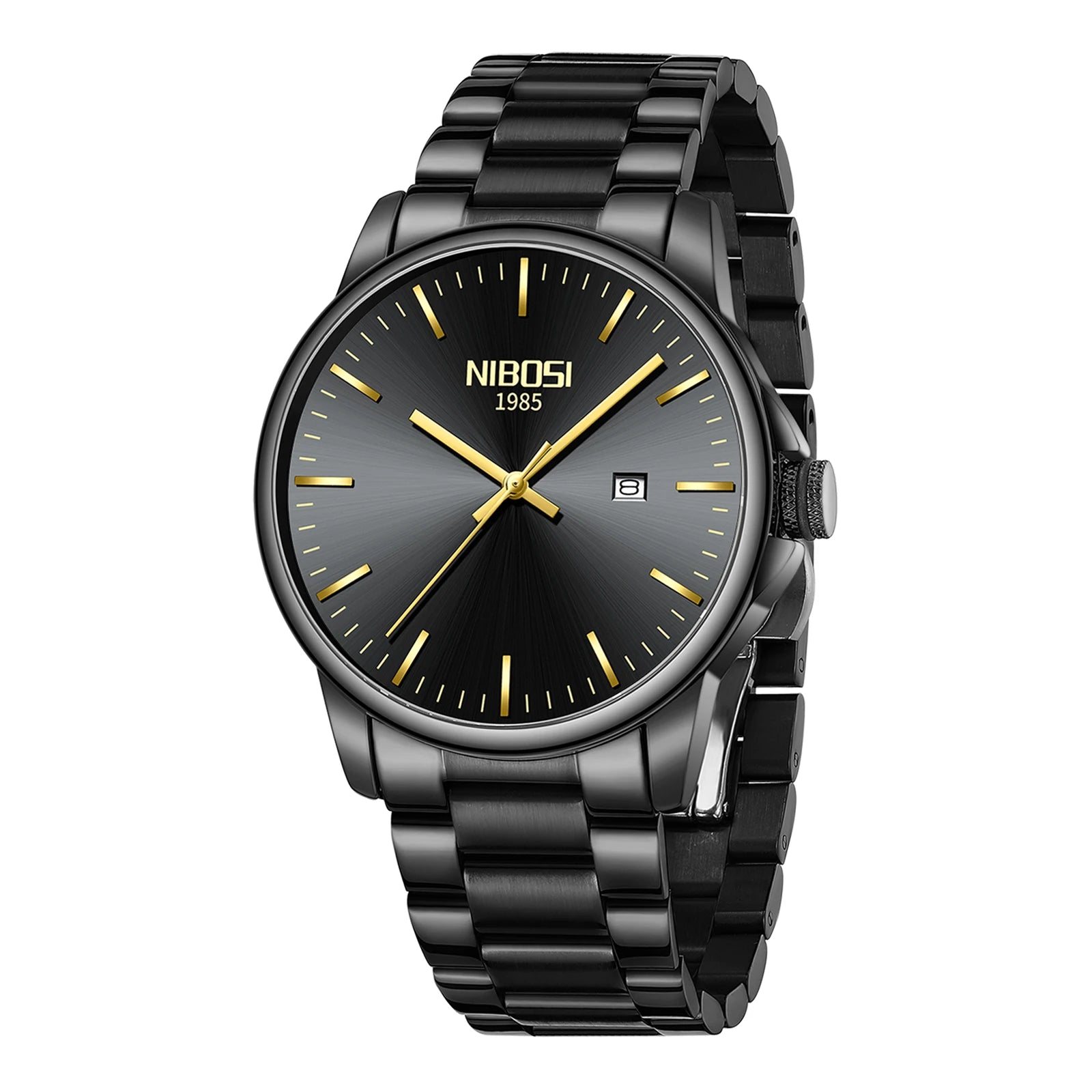 NIBOSI 2691 Mens Watches Stainless Steel Men Wrist Watch Casual Luxury Waterproof Sport Watch for Men Quartz Relogio Masculino