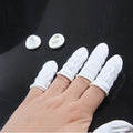 TSZS 100pcs/bag Disposable Finger Cot White Latex Rubber  Finger Cover Nail Professional Acrylic UV Gel Nail Polish Remover Tool