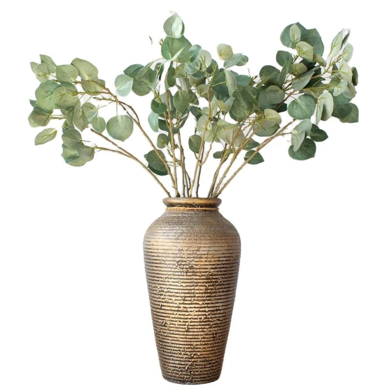 2024 Hot Sale Artificial Birch Leaf Fake Leaves for Home Wedding Decoration and Flower Arrangements