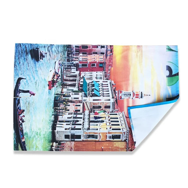 Hot Sale Home Textile 100% Cotton Soft Custom Artist Photo Printed Reusable Wholesale Kitchen Tea Towel Dish Cloths