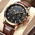 LIGE 2025 New Hot Men Watches Top New Luxury Leather Casual Quartz Watches Men Wrist Sport Waterproof Relogio Masculino