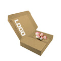 Custom Printed Floral Flower Boxes Corrugated Kraft Paper Shipping Packaging for Mom Embossed Logo Included