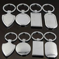 Stainless Steel 4 Designs Newest Metal Blank Keychains Advertising Custom LOGO Keyrings for Promotional Gifts