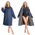 Custom Logo Long Sleeve Fleece Lining Outdoor Jacket Waterproof Swim Parka Surfing Hooded Poncho Coat Quick Dry Changing Robe