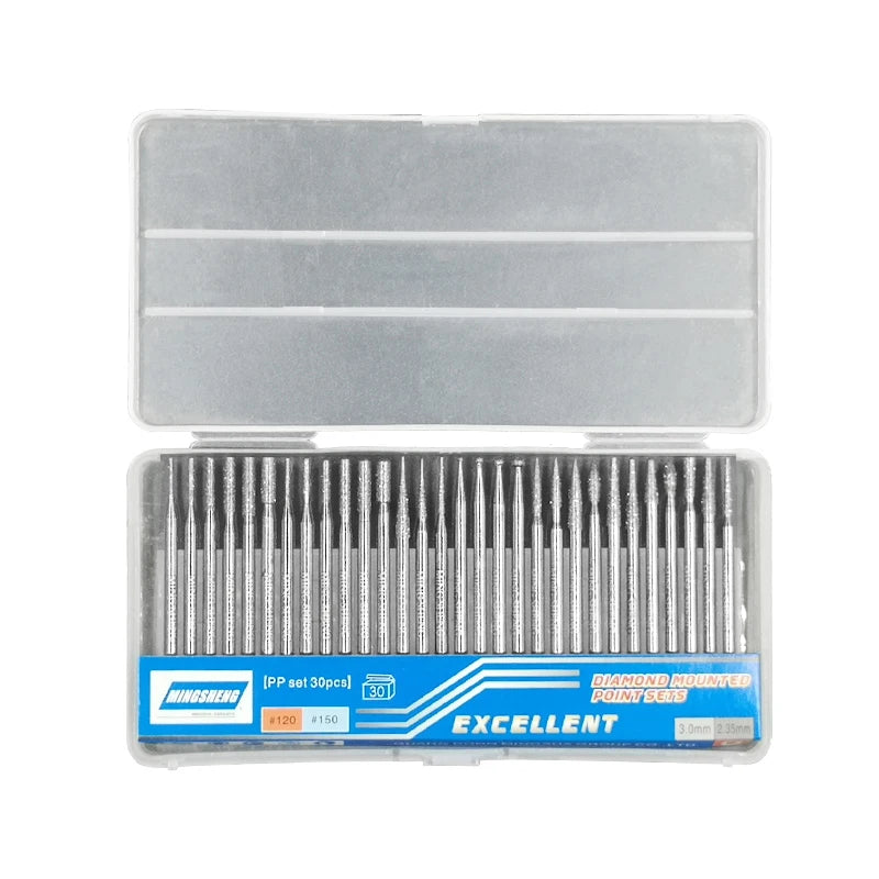 2.35/3mm Shank Dremel Power Tools Compatible OEM Abrasive Diamond Mounted Point Set for Wood Stone Grinding Engraving Grinding