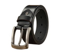 Men's Genuine Cow Hide Leather Belt Casual Work Dress Jeans Belt with Alloy for Buckle