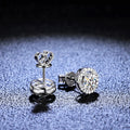 S925 Sterling Silver 5mm 0.5ct Stud Earring with Loose D VVS Moissanite Diamond Gems Luxury Moissanite Earrings