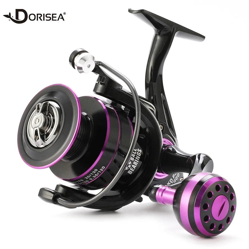 DORISEA 1000-6000 Series Spinning Reel 5.0:1/4.7:1 Max Drag 10kg Not Electric Seawater Fishing Wheel Fake Bait for Lake Position