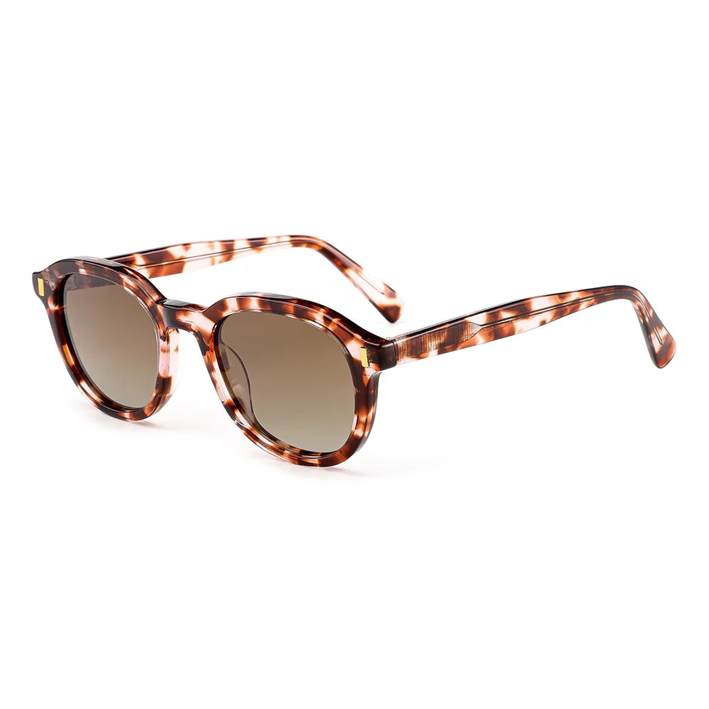 VIFF MB1250 Retro Vintage Round Acetate Sunglasses Polarized Acetate Eyeglasses