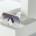 STORY XY3383 Luxury Brand Shades Metal Frame Flat Top Driving Sunglasses Women Fashion Oval Frame Pilot Sun Glasses