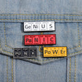 Element Enamel Brooch Unique Jewelry Accessory Featuring Periodic Table Symbols Perfect for Backpacks and Clothing