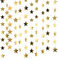 Metallic Gold Star Paper Garland Mirror Banner Hanging Decoration Wedding Birthday Decoration XJ0002