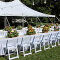 Lightweight White Resin PP Folding Modern Lawn Garden Chair Outdoor Rental Wedding Chair Portable Bedroom Park School Villa Use