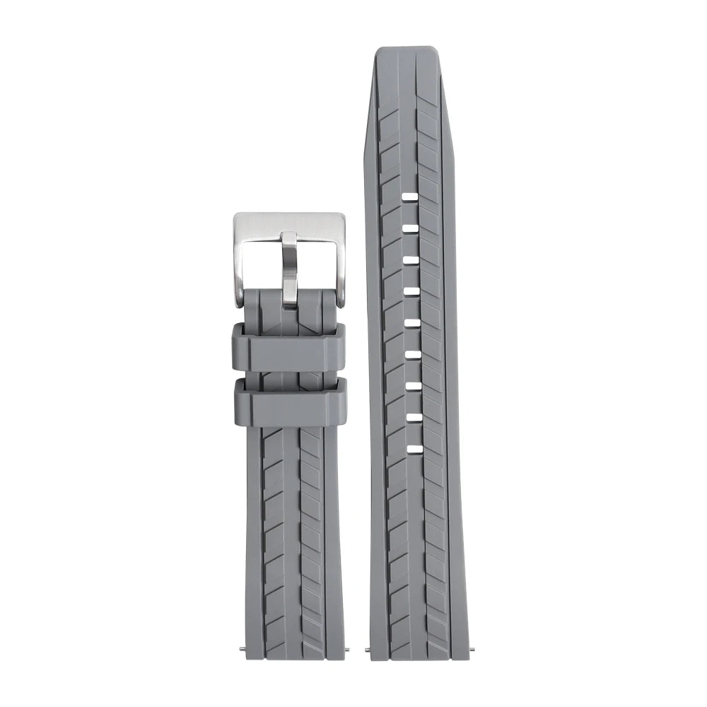 New Arrival FKM Rubber Watch Strap 20/22mm Quick Release Tire Tread Fluororubber Watch Bands Bracelet Waterproof
