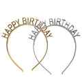 Happy Birthday Gold Plastic Hair Clips Kids Birthday Hats Crown Hair Ornaments Letter Party Decoration for Holidays Candies