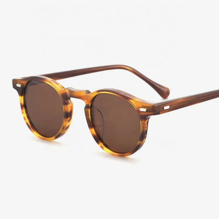 Brown Stripes Acetate the Best Seller Sunglasses 2025 Designers Top Quality Sun Glasses for Ladies Gafas De Sol Acetato