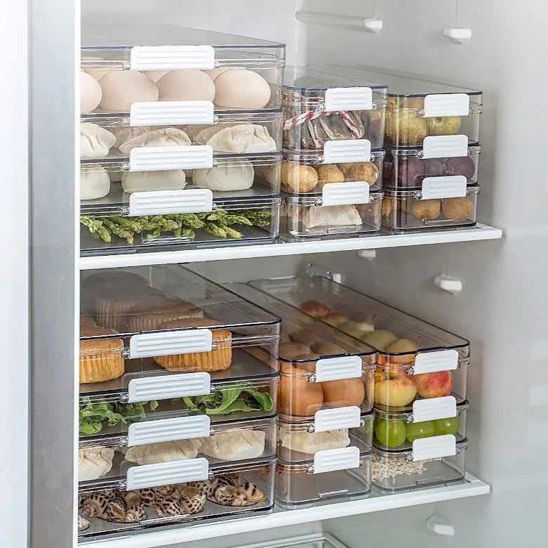 Container Set Air-tight Food Plastic Airtight Canister Drawer Organizer Storage Box