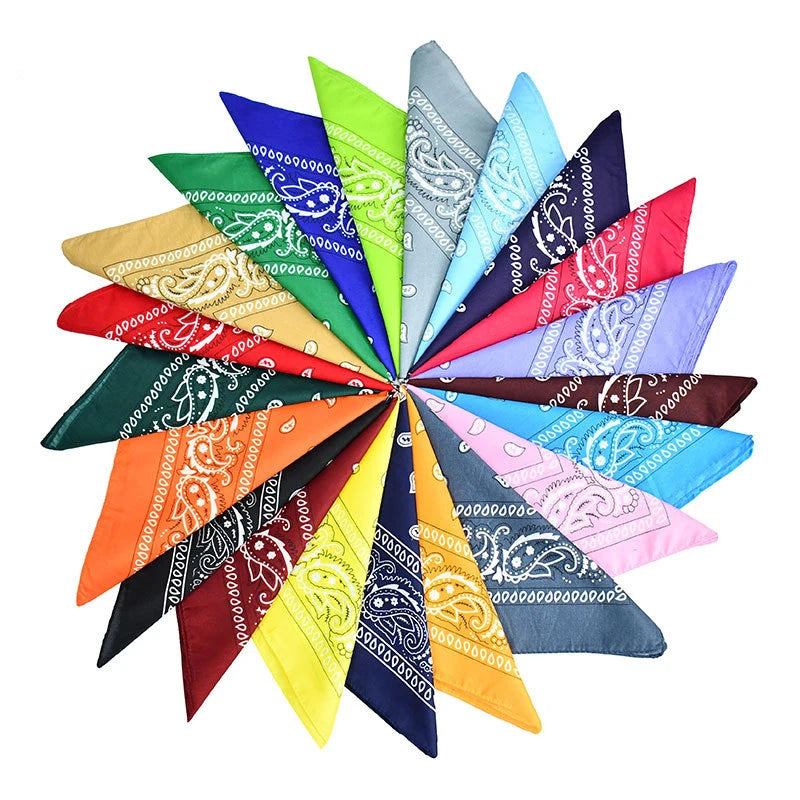 Wholesale Custom Multifunctional Polyester Magic Square Bandana Headband Scarf Hip Hop Ethnic Paisley Print for Outdoor Use