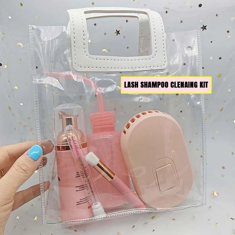 Lash Shampoo Wholesale Beige Color Gentle Lash Shampoo & Brush Paraben Empty Little Plastic Bottles Lash Shampoo MegaBDM