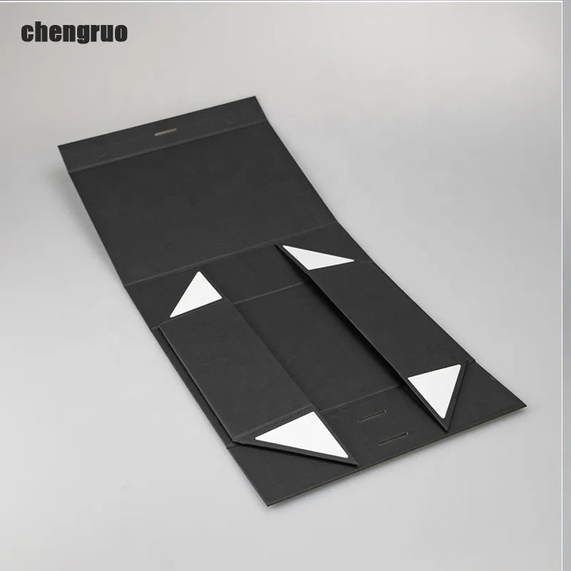 Chengruo Stock Book Shape Style Foldable Magnetic Closure Gift Paper Box Embossed Ribbon for Baby Food Jewelry Packaging
