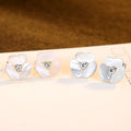 CZCITY Fashion Jewelry Manufacturer Gold Plating Trendy Sea Shell Flower Stud Earrings Women