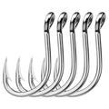 20kg-80kg Max Tension Sea Fishing Stainless Steel Single Hook Preservative Barbed 5pcs/bag and 10pcs/bag
