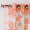Custom Floral Pattern Home Window Decor Printed Sheer Curtains Tulle Drapes Breathable Flame Retardant Living Room Bedroom