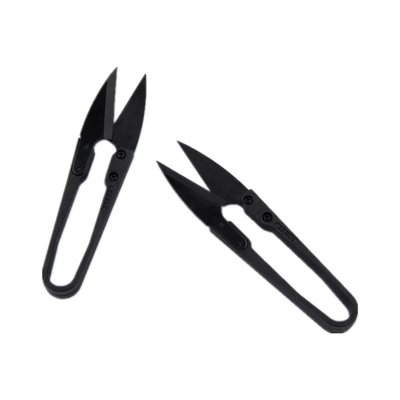 Quickly Sand Shears with Black Rubber Handle Thread End Shears in Garment Factories Small U-Shaped Scissors