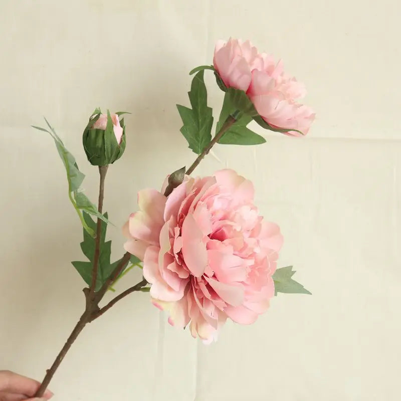 Hot Selling Single Artificial Silk Peonies for Home Decoration on Christmas Graduation Mother's Day