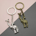 Wholesale Giraffe Keychain Pendant Giraffe-Shaped Alloy Keychain Pendant