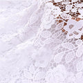 Hot Selling Elegant 3D Flower Design Milk Silk 100% Polyester White Wedding Embroidered Lace Fabric