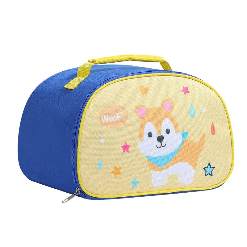 Cartoon Design Portable Insulated Nylon Thermal Lunch Box School Pack Lunch Bag for Boys Girls Children Kids Picnic Supplies