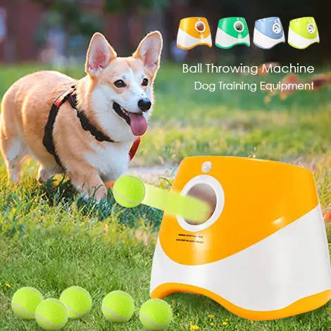 2025 Wholesale Outdoor Pet Automatic Tennis Ball Launcher Dog Training Toys Interactive Throwing Ball Machine